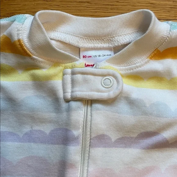 Hanna Andersson Pastel Scallop Cloud Pajamas - Picture 7 of 11